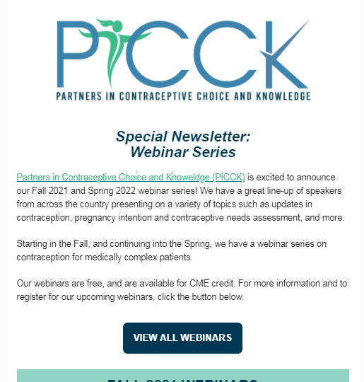 webinar newsletter